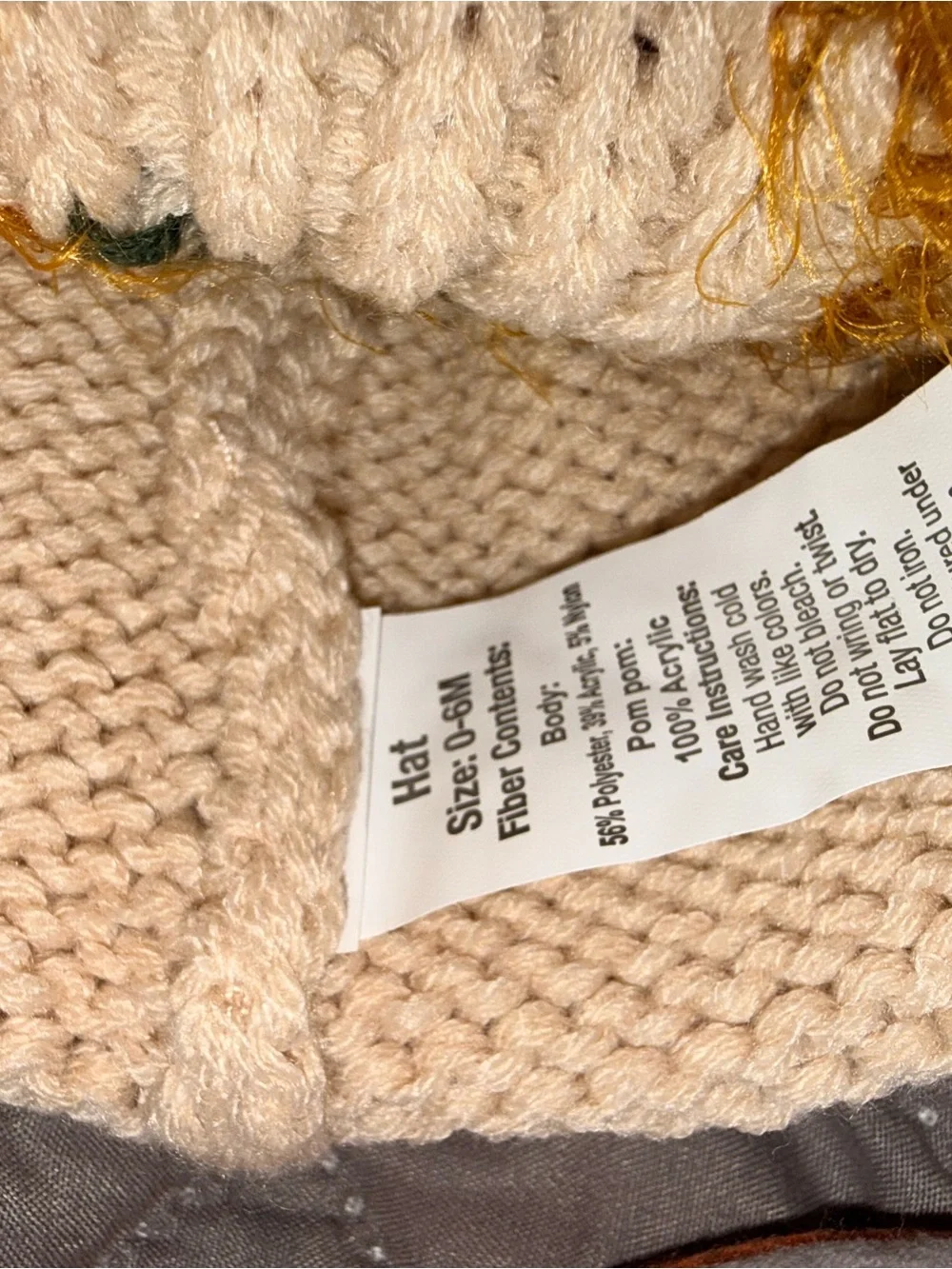 Carter's Halloween Bib with Knit Pumpkin costume-hat and booties.